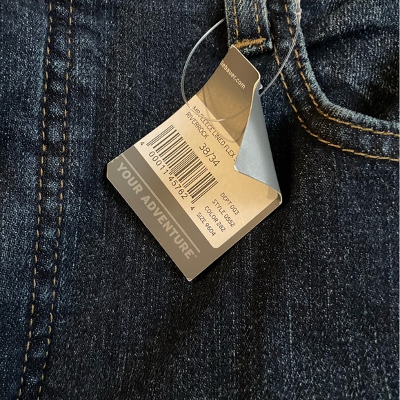 NWT Eddie Bauer Fleece Lined Classic Straight Flex Winter Jeans - Picture 4 of 10